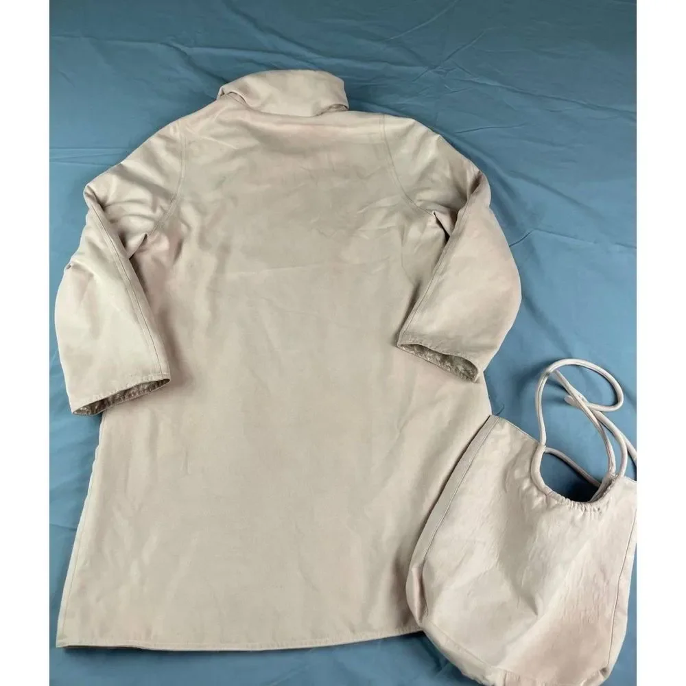 Mycra Pac Life Reversible Full Zip Jacket with Hand Bag Blush Pink Jacquard Sz P - Picture 3 of 11